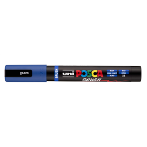 Dekormarker UNI Posca PC-5BR, kúpos, 1-4 mm, kék (33)