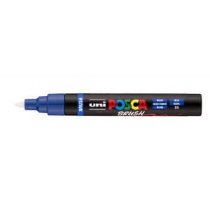 Dekormarker UNI Posca PC-5BR, kúpos, 1-4 mm, kék (33)
