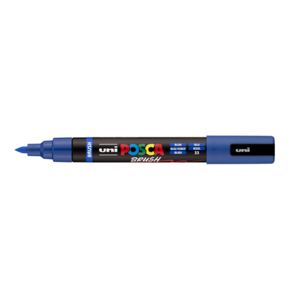 Dekormarker UNI Posca PC-5BR, kúpos, 1-4 mm, kék (33)