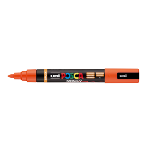 Dekormarker UNI Posca PC-5BR, kúpos, 1-4 mm, narancs (4)