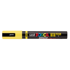 Dekormarker UNI Posca PC-5BR, kúpos, 1-4 mm, sárga (2)