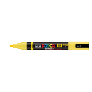Dekormarker UNI Posca PC-5BR, kúpos, 1-4 mm, sárga (2)