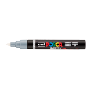 Dekormarker UNI Posca PC-5BR, kúpos, 1-4 mm, szürke (37)