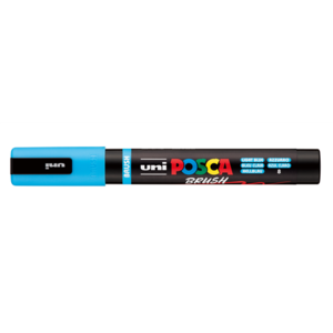 Dekormarker UNI Posca PC-5BR, kúpos, 1-4 mm, világoskék (8)