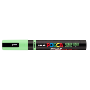 Dekormarker UNI Posca PC-5BR, kúpos, 1-4 mm, világoszöld (5)