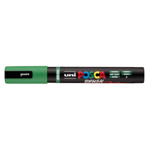 Dekormarker UNI Posca PC-5BR, kúpos, 1-4 mm, zöld (6)