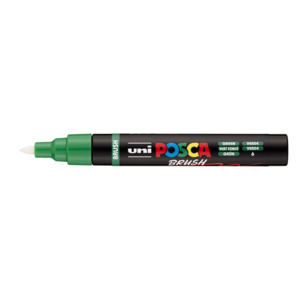 Dekormarker UNI Posca PC-5BR, kúpos, 1-4 mm, zöld (6)