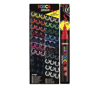 Dekormarker UNI Posca PC-5BR, 60 db-os display feltöltve