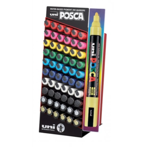 Dekormarker UNI Posca PC-5M, 60 db-os display felt&ouml;ltve