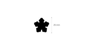Formalyukasztó 25 mm, GRS, a dekorgumihoz, VIRÁG 5
