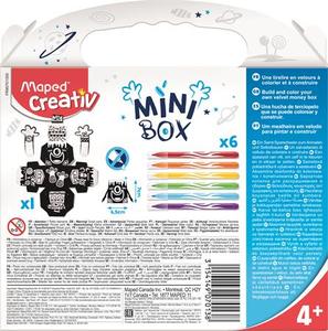 Pénzpersely készségfejlesztő klt. MAPED Creative Mini Box, színezhető