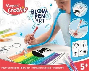 Fújós filctoll készlet, MAPED Creative, Blow pen Art, pop