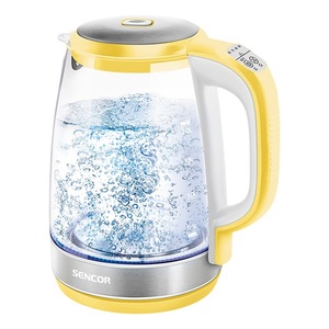 Vízforraló SENCOR SWK 2196YL, 2 liter, okos, üveg, sárga