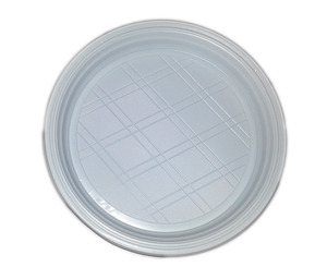 Műanyag lapos tányér, 20 cm, GRS, 50 db, fehér