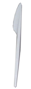 Műanyag kés, 16 cm, GRS, 100 db, fehér