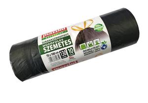 Szemeteszsák 130 l, MAZZINI, húzófüles, 75x100 cm, 10 db rollban