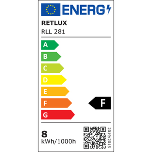 LED izzó, E27, 8W, reflektor, RETLUX RLL 281, 640 ml, meleg fehér