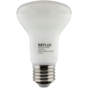 LED izzó, E27, 8W, reflektor, RETLUX RLL 282, 640 ml, hideg fehér