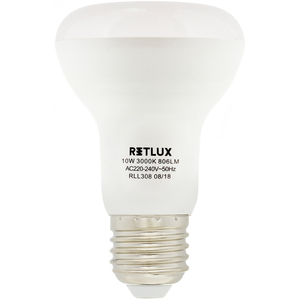 LED izzó, E27, 10W, reflektor, RETLUX RLL 308, 806 ml, meleg fehér