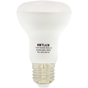 LED izzó, E27, 10W, reflektor, RETLUX RLL 309, 806 ml, hideg fehér