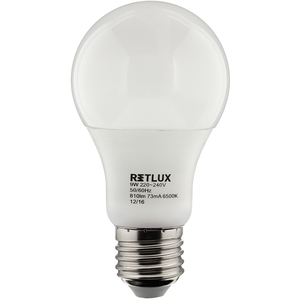 LED izzó, E27, 9W, gömb, RETLUX RLL 249, 810 ml, nappali fény