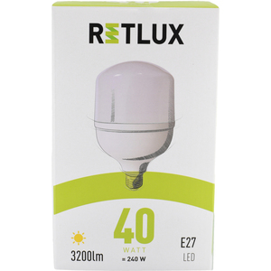 LED izzó, E27, 40W, T120 WW, RETLUX RLL 322, 3200 ml, meleg fehér