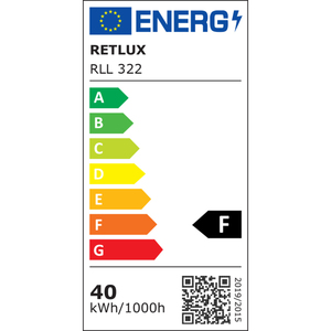 LED izzó, E27, 40W, T120 WW, RETLUX RLL 322, 3200 ml, meleg fehér