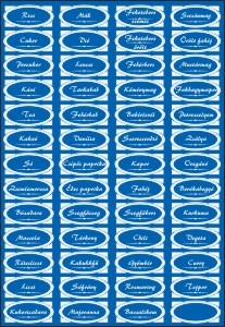 Fűszeres matrica, 330x233 mm, "D" jelű öntapadós műanyag