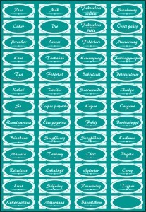 Fűszeres matrica, 330x233 mm, "D" jelű öntapadós műanyag
