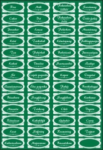 Fűszeres matrica, 330x233 mm, "D" jelű öntapadós műanyag