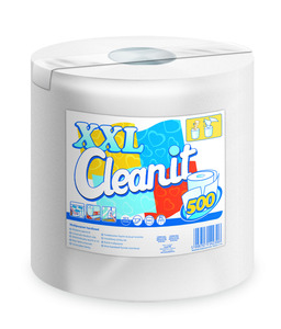 Kéztörlő 500 lapos, LUCART Cleanit XXL 500, 2 rétegű, hófehér