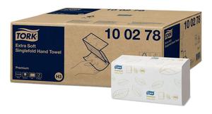 K&eacute;zt&ouml;rlő 2 r&eacute;tegű, Z hajt&aacute;s&uacute;, TORK Extra Soft Singlefold Pr&eacute;mium H3,