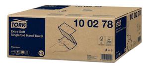 K&eacute;zt&ouml;rlő 2 r&eacute;tegű, Z hajt&aacute;s&uacute;, TORK Extra Soft Singlefold Pr&eacute;mium H3,
