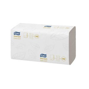 K&eacute;zt&ouml;rlő 2 r&eacute;tegű, hajtogatott TORK Xpress Extra Soft Pr&eacute;mium H12 feh&eacute;r