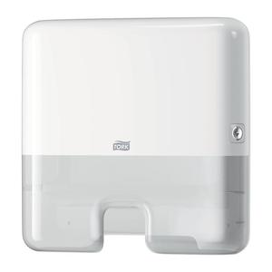 K&eacute;zt&ouml;rlő adagol&oacute;, TORK Xpress Multifold Mini H2, műanyag, feh&eacute;r,