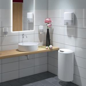 K&eacute;zt&ouml;rlő adagol&oacute;, TORK Xpress Multifold Mini H2, műanyag, feh&eacute;r,