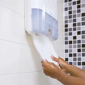 K&eacute;zt&ouml;rlő adagol&oacute;, TORK Xpress Multifold Mini H2, műanyag, feh&eacute;r,