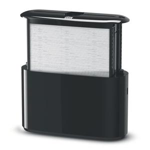 K&eacute;zt&ouml;rlő adagol&oacute;, TORK Xpress Multifold H2, pultra tehető, fekete,