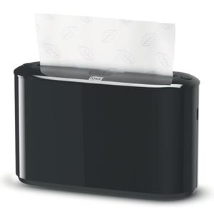 K&eacute;zt&ouml;rlő adagol&oacute;, TORK Xpress Multifold H2, pultra tehető, fekete,