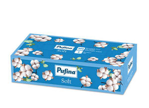 Kozmetikai kendő, 2 r&eacute;tegű, PUFINA soft, 100 lap,