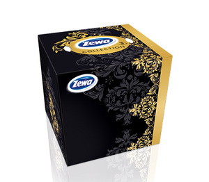 Papírzsebkendő 3 rétegű, 60 db ZEWA Collection Box dobozos