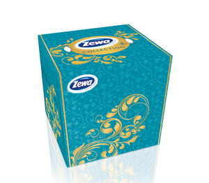 Papírzsebkendő 3 rétegű, 60 db ZEWA Collection Box dobozos