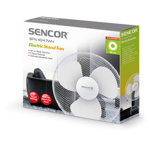 Ventilátor, 40 cm, SENCOR SFN 4047WH, álló, fehér