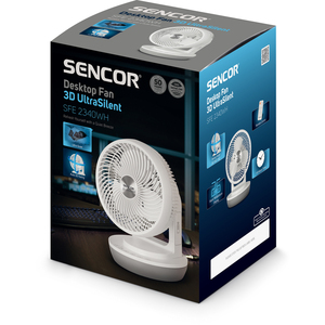 Ventilátor, 23 cm, SENCOR SFE 2340WH, asztali, fehér