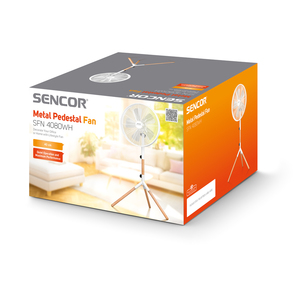 Ventilátor, 40 cm, SENCOR SFN 4080WH, álló, fehér