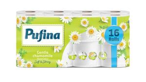 Toalettpapír 16 tek, PUFINA, Chamomile, 3 rétegű, kamilla illatával,