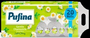 Toalettpapír 20 tek, PUFINA, Chamomile, 3 rétegű, kamilla illatával,