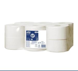 Toalettpap&iacute;r 19 cm, 2 r&eacute;tegű, TORK Mini Jumbo Advanced T2, feh&eacute;r,
