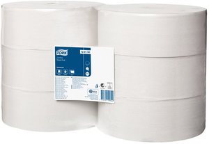 Toalettpap&iacute;r 26 cm, 1 r&eacute;tegű, TORK Jumbo Premium T1, feh&eacute;r,