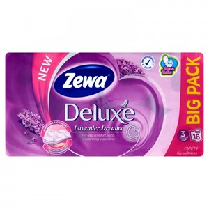Toalettpapír, 3 rétegű, ZEWA Deluxe Lavender Dreams, 16 tekercs,